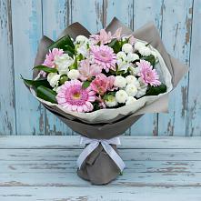 Букет цветов из:  Герберы, Альстромерии и Хризантемы в Добринке