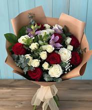 Букет цветов из:  Розы и Альстромерии в Добринке