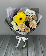 Букет цветов из:  Розы, Герберы и Хризантемы в Добринке
