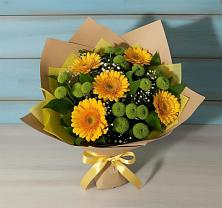 Букет цветов из:  Герберы и Хризантемы #REPLACE_PRED# Добринке