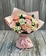 Букет цветов из:  Гвоздики, Розы и Хризантемы в Добринке