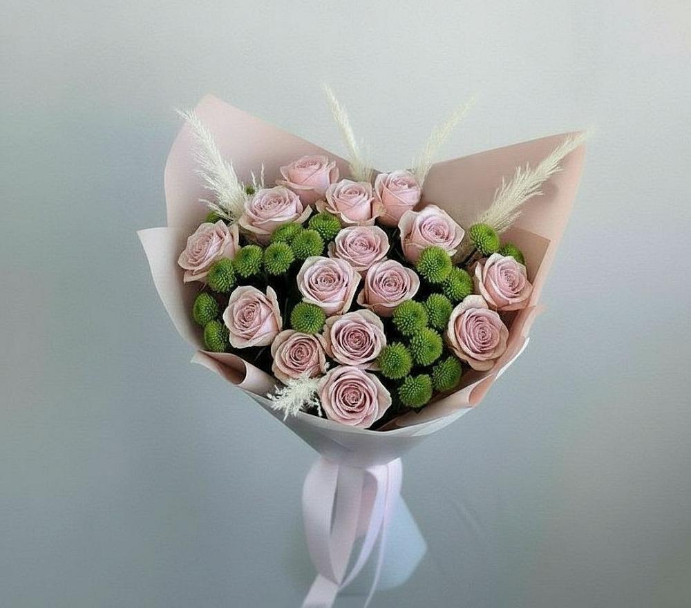 Букет цветов из: Розы и Хризантемы в Добринке