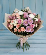 Букет цветов из:  Хризантемы, Розы и Альстромерии #REPLACE_PRED# Добринке
