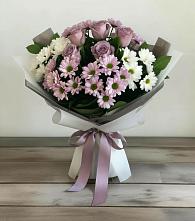 Букет цветов из:  Хризантемы и Розы в Добринке