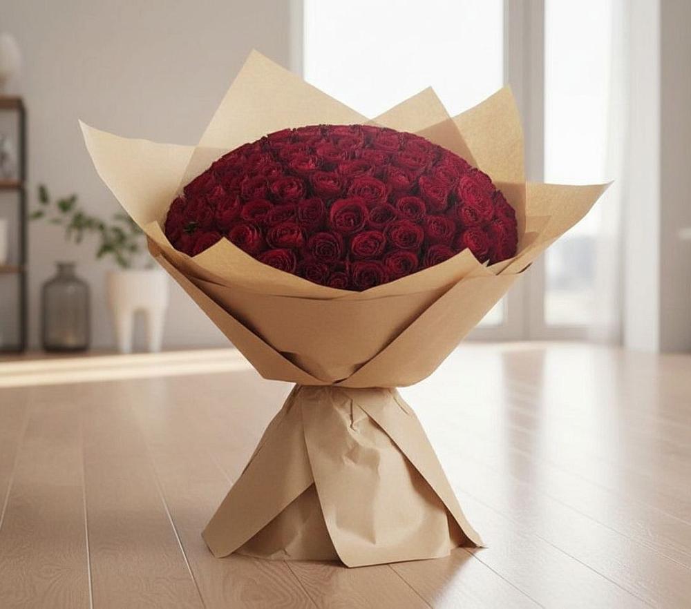 Букет 101 Красная роза в Добринке