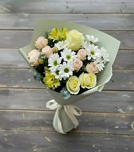 Букет цветов из:  Альстромерии, Розы и Хризантемы #REPLACE_PRED# Добринке
