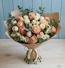 Букет цветов из:  Альстромерии и Розы #REPLACE_PRED# Добринке